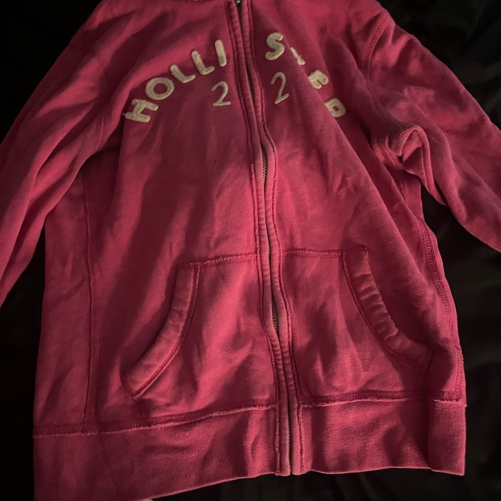 Hollister Pink Zip-Up Hoodie